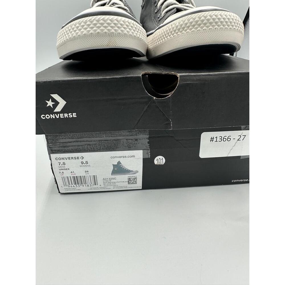 Converse All Star High Top Sneakers in Charcoal Gray & White - Picture 10 of 10